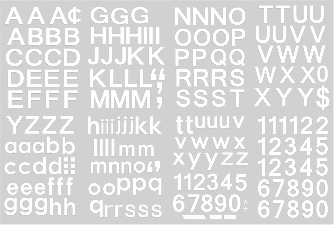 8 Sheets Vinyl Letter Stickers Self Adhesive Mailbox Alphabet and Numbers Outdoor Vinyl Letters (White) 0.39 x 0.39 x 0.04 inches